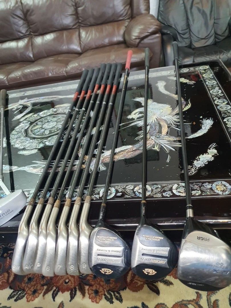 PRGR SET (Category: Golf) located in Paranaque City. Submitted by chips24 (Listing ID 1368533517, Image 2). Description: For Sale PRGR Set *PRGR Data 725 S flex graphite shaft irons *Sword katana woods *PRGR TRX driver. Bag included for only 8.9k pick up Bf Paranaque free shipping within MM..