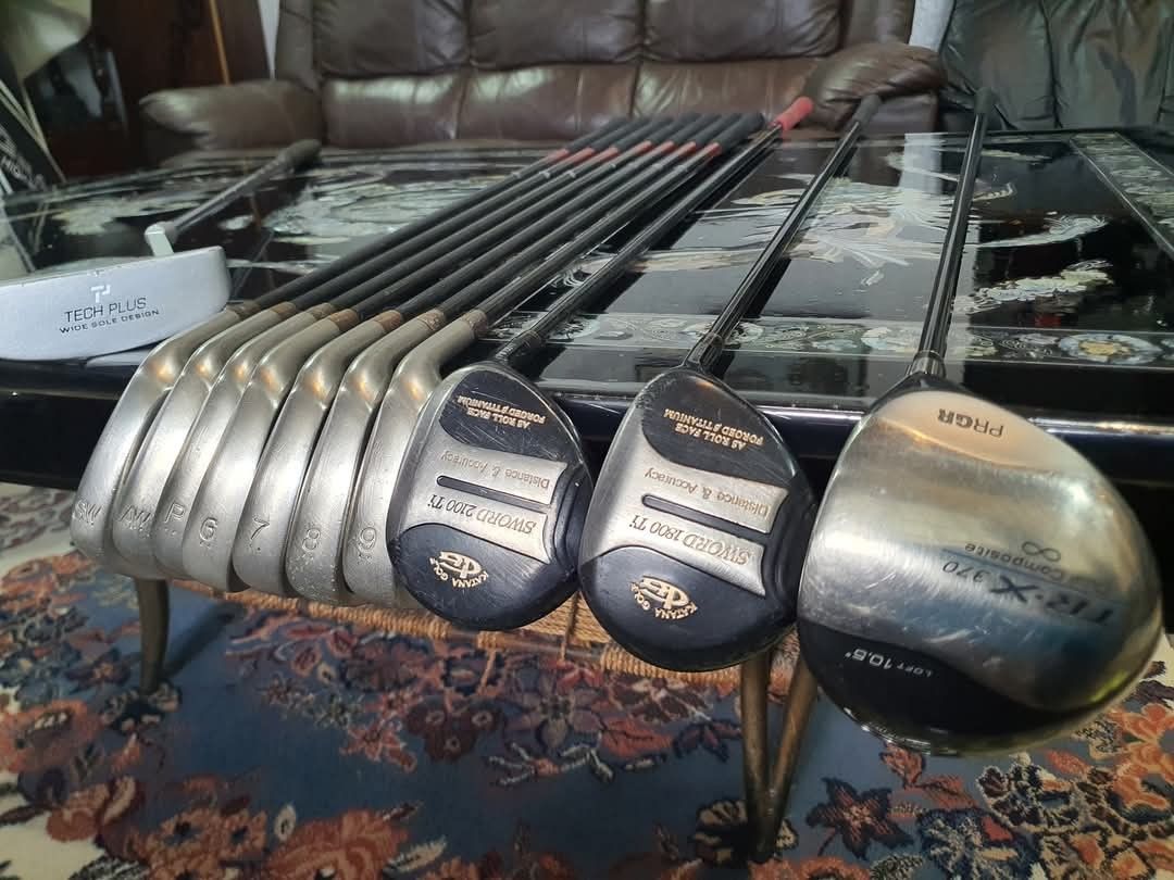PRGR SET (Category: Golf) located in Paranaque City. Submitted by chips24 (Listing ID 1368533517, Image 1). Description: For Sale PRGR Set *PRGR Data 725 S flex graphite shaft irons *Sword katana woods *PRGR TRX driver. Bag included for only 8.9k pick up Bf Paranaque free shipping within MM..