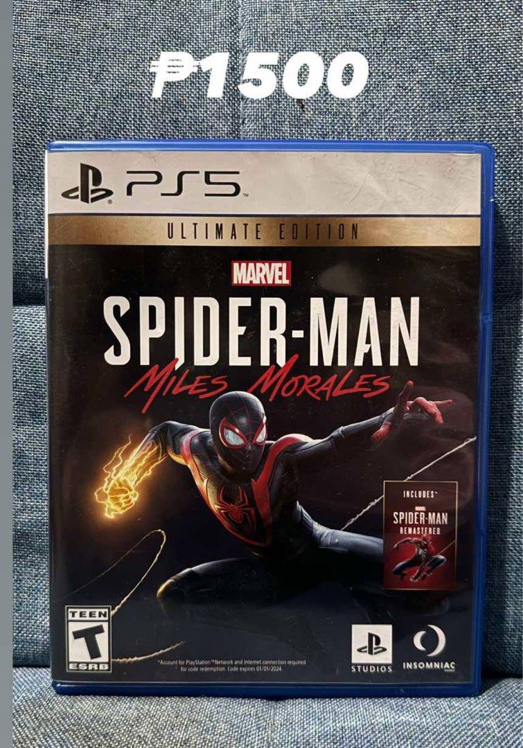 PS5 Spiderman Ultimate Edition (Category: PlayStation) located in Bulacan. Submitted by sikeysi (Listing ID 1368508355, Image 1). Description: Played only once.