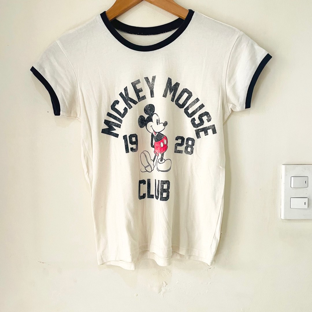Super Cute! Vintage Disney Mickey Mouse Club Ringer T Shirt, Women's ...