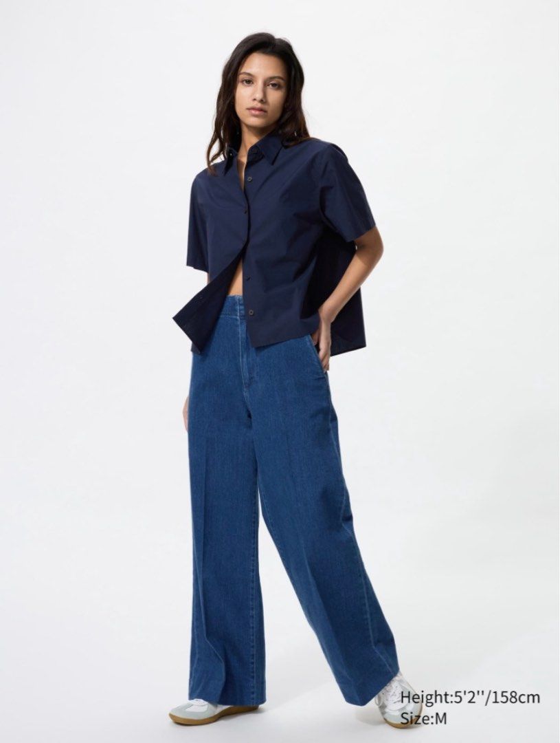 Uniqlo Wide Trouser Jeans (Category: Jeans) located in Manila. Submitted by vimcorpuz (Listing ID 1368480115, Image 1). Description: Uniqlo Wide Trouser Jeans - fits 27-29 - used once - nice fit and comfortable!! - bought for 1990 at uniqlo sm north.