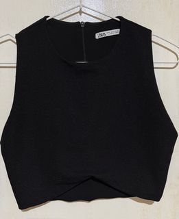 ZARA Black Cropped Top