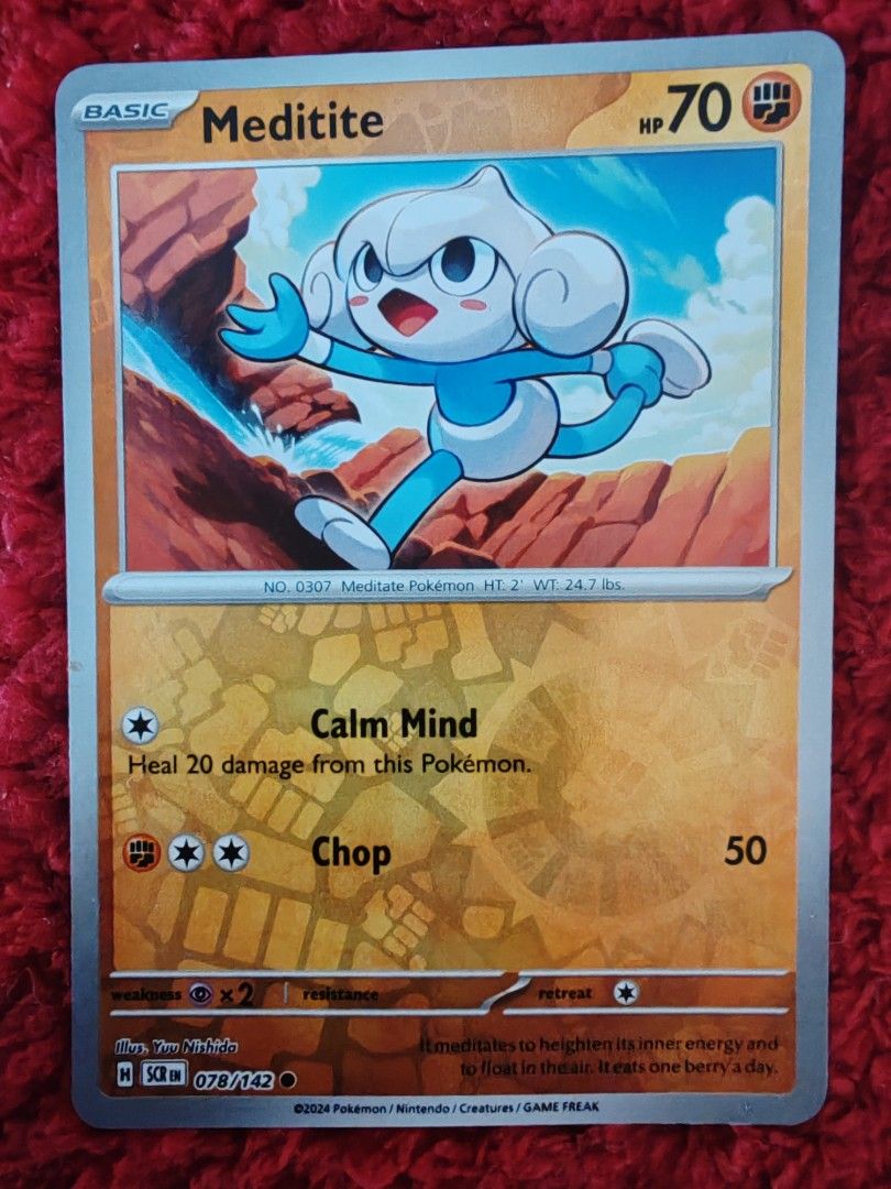 2024 Pokemon Card MEDITITE 078/142 Stellar Crown Rev Holo, Hobbies & Toys, Toys & Games on Carousell 2024 Pokemon Card MEDITITE 078/142 Stellar Crown Rev Holo, Hobbies & Toys, Toys & Games on Carousell