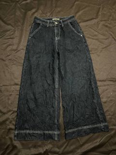 Acid black baggy pants