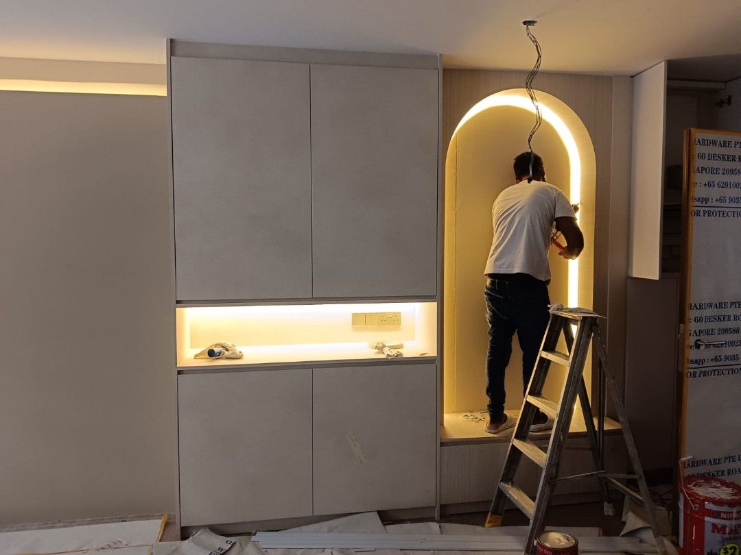 All kind of carpentry,all kind of aluminium glass,tiles, vinyl flooring,painting62853070137091112