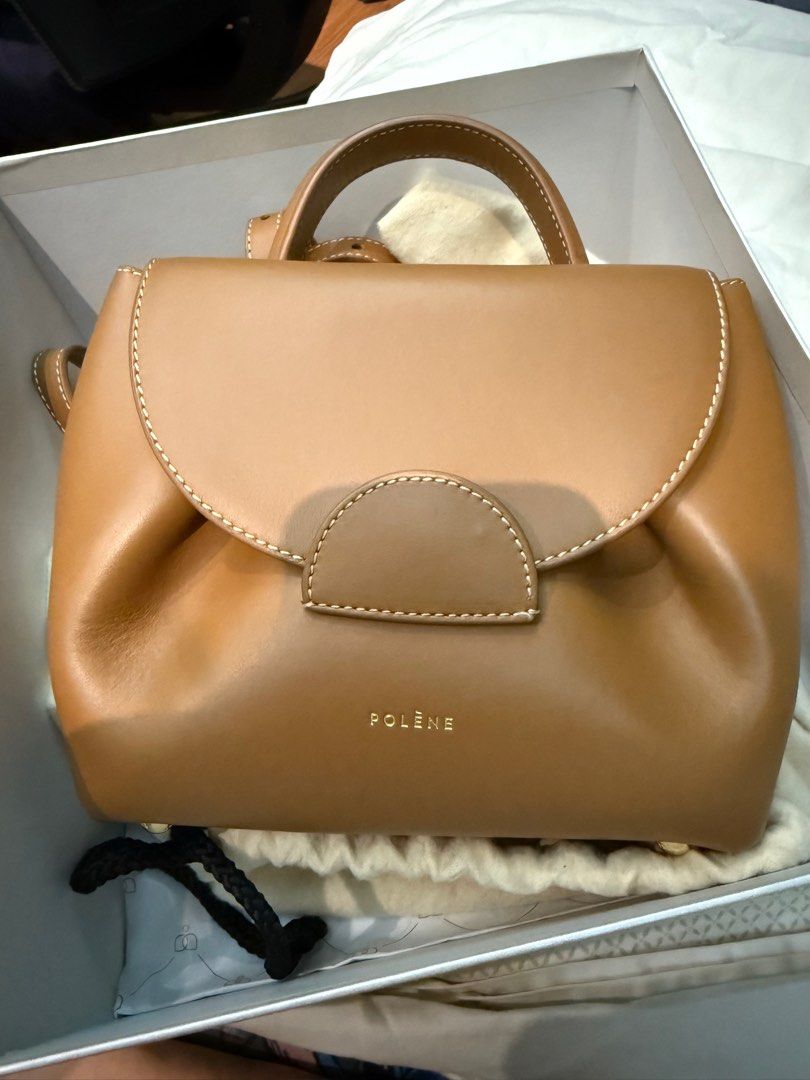 Authentic Polene Numero Un (Textured Camel) (Category: Luxury Bags & Wallets) located in Manila. Submitted by chewieddog (Listing ID 1368617868, Image 1). Description: -Good as new -Minor scratches -Textured Camel -Complete Inclusions NO LOWBALLERS PLS RFS: Decluttering.