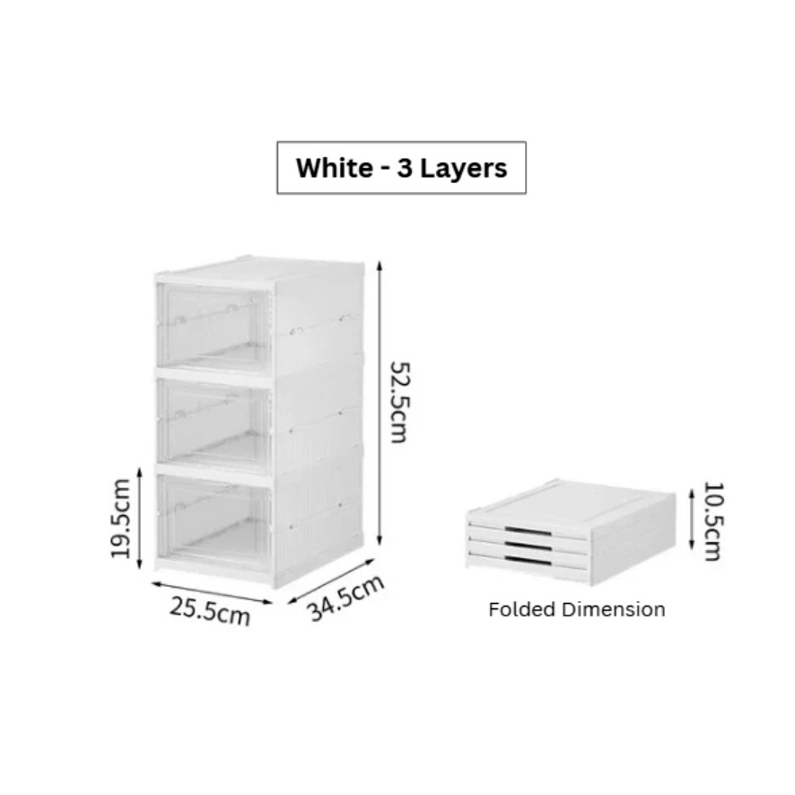 Foldable Storage Cabinet | Stackable Storage Organizer | Multi Layer ...