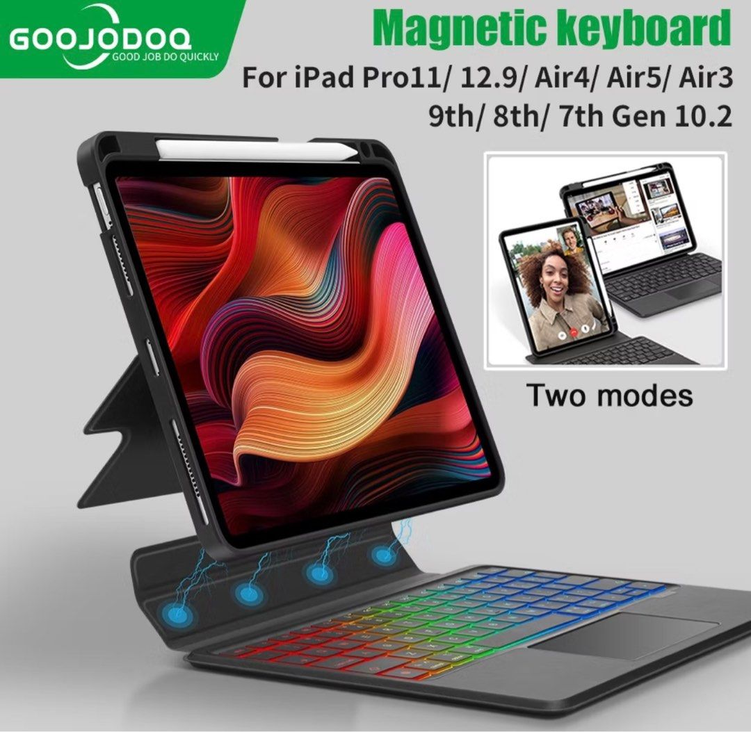 Goojodoq Bluetooth Keyboard Wireless Magnetic Case for iPad 10th Gen (Category: Cases & Sleeves) located in San Isidro. Submitted by bianca2000. (Listing ID 1368767686, Image 1). Description: Good as new Used it only for 1 week.