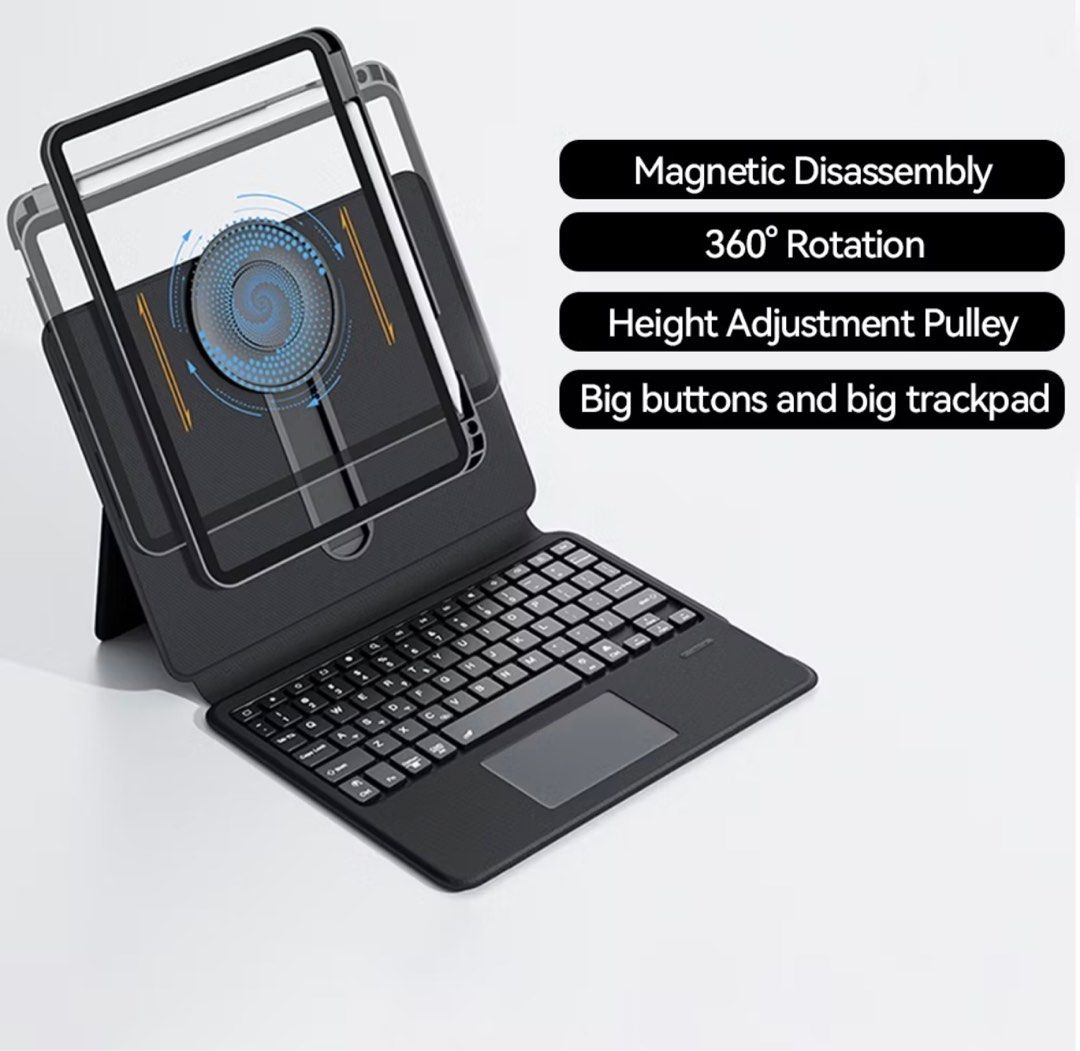 Goojodoq Bluetooth Keyboard Wireless Magnetic Case for iPad 10th Gen (Category: Cases & Sleeves) located in San Isidro. Submitted by bianca2000. (Listing ID 1368767686, Image 3). Description: Good as new Used it only for 1 week.