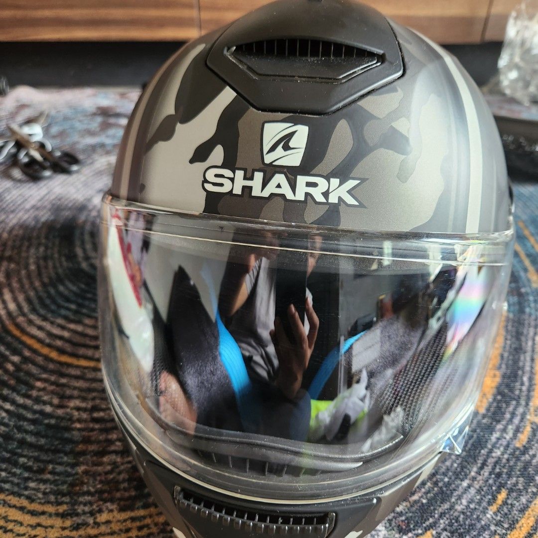 HELM SHARK FULL FACE SKWAL CARGO ORIGINAL, Motor di Carousell