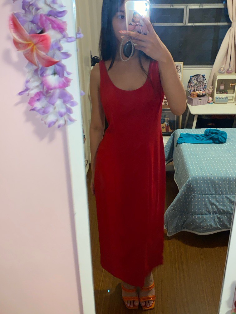 Rustic Red Knee Length Dress main image 1