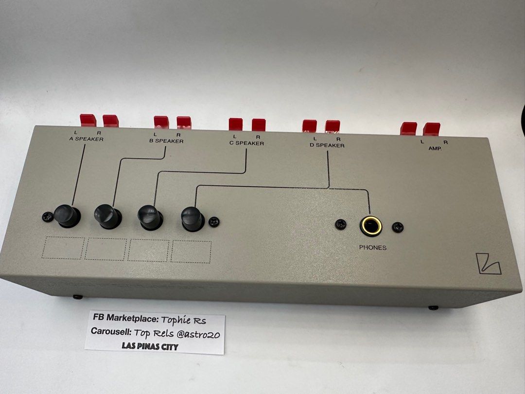 Luxman AS-5 III Speaker Selector (Category: Soundbars, Speakers & Amplifiers) located in Las Pinas. Submitted by tophiers (Listing ID 1368677436, Image 3). Description: Fs: Luxman AS-5 III Speaker Selector Made in Japan Price: Php14,500 (Price is Fixed) No LOWBALLERS PLS! Item Loc: Las Pinas City MOD: LBC Door to Door Nationwide pls add 280 pesos for nationwide shipping, kindly add 10% if you want insurance for this item MOP: BPI to BPI/ BDO to B