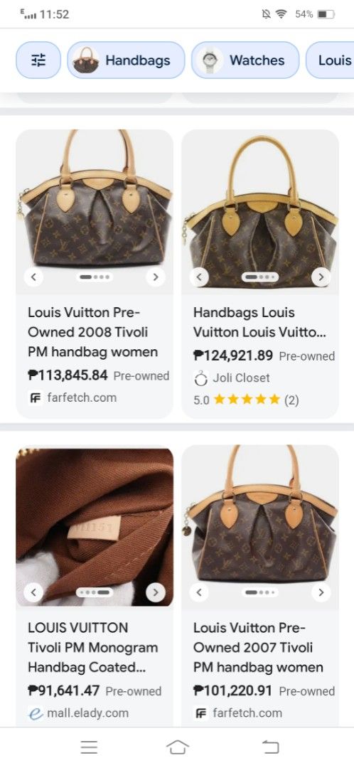 Lv tivoli Pm size (Category: Luxury Bags & Wallets) located in Tagum. Submitted by luxbagelyas (Listing ID 1368609384, Image 2). Description: with sign of use good condition small size malinis pa loob super tibay.