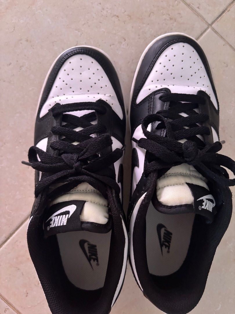 nike panda low dunks (Category: Sneakers) located in Singapore. Submitted by jalapenonuggets (Listing ID 1368649708, Image 1). Description: has slight crease on last pic can nego but no lowball doesn’t come w box, will clean before giving.