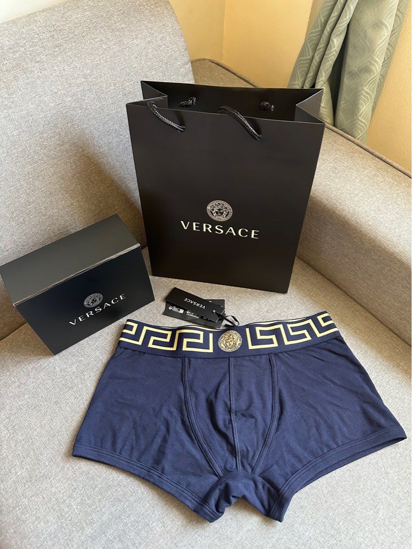 On hand! Versace Low Rise Trunk (Category: Underwear) located in Quezon City. Submitted by jwmj_luxury (Listing ID 1364579656, Image 1). Description: Available in black and dark blue. 100% authentic. Retails at ₱5500 in ph website..