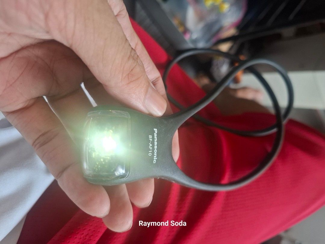 Panasonic BF-AF10P-K LED Neck light (Category: Bicycles) located in Las Pinas. Submitted by All.here_OnlineShop (Listing ID 1368649713, Image 2). Description: Panasonic BF-AF10P-K LED Neck Light black from Japan. Used for walking/running, biking or hiking. 350 only. Shipping via LBC or JRS (Provincial) Lalamove (same day delivery within Metro Manila). Items are coming from Las piñas. *items are considered sold and given in good condition unless o