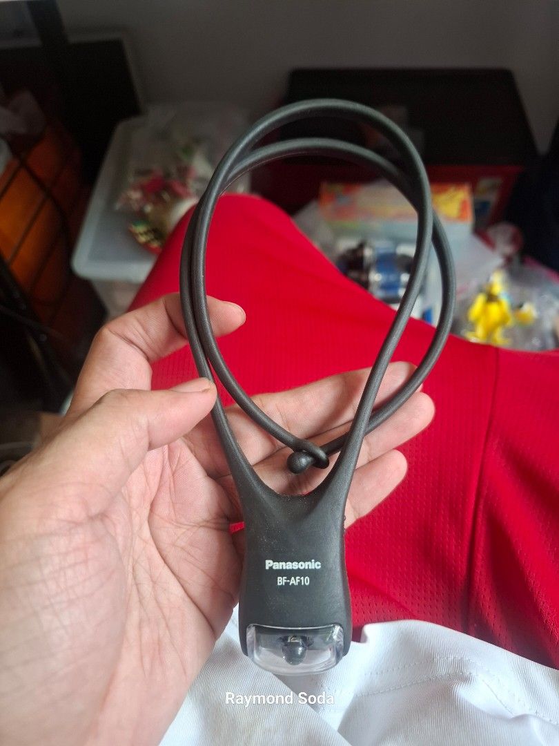 Panasonic BF-AF10P-K LED Neck light (Category: Bicycles) located in Las Pinas. Submitted by All.here_OnlineShop (Listing ID 1368649713, Image 1). Description: Panasonic BF-AF10P-K LED Neck Light black from Japan. Used for walking/running, biking or hiking. 350 only. Shipping via LBC or JRS (Provincial) Lalamove (same day delivery within Metro Manila). Items are coming from Las piñas. *items are considered sold and given in good condition unless o