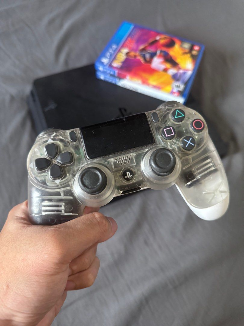 PS4 Slim 1TB with 1 controller (+ 2 CDs) (Category: PlayStation) located in Pasig City. Submitted by robbiseraphin (Listing ID 1368579239, Image 2). Description: Selling: Slim 1TB Inclusives: - 1 OEM controller - 2 CDs (NBA 2k23 and Killzone shadow fall) - Power chord wire - Latest Firmware - Warranty sticker intact ✅ - Slightly dirty case 🛑 = 6k Items are in Pasig, unli testing! 💯 —————— Message me for any questions sa FB or reach me at 091505