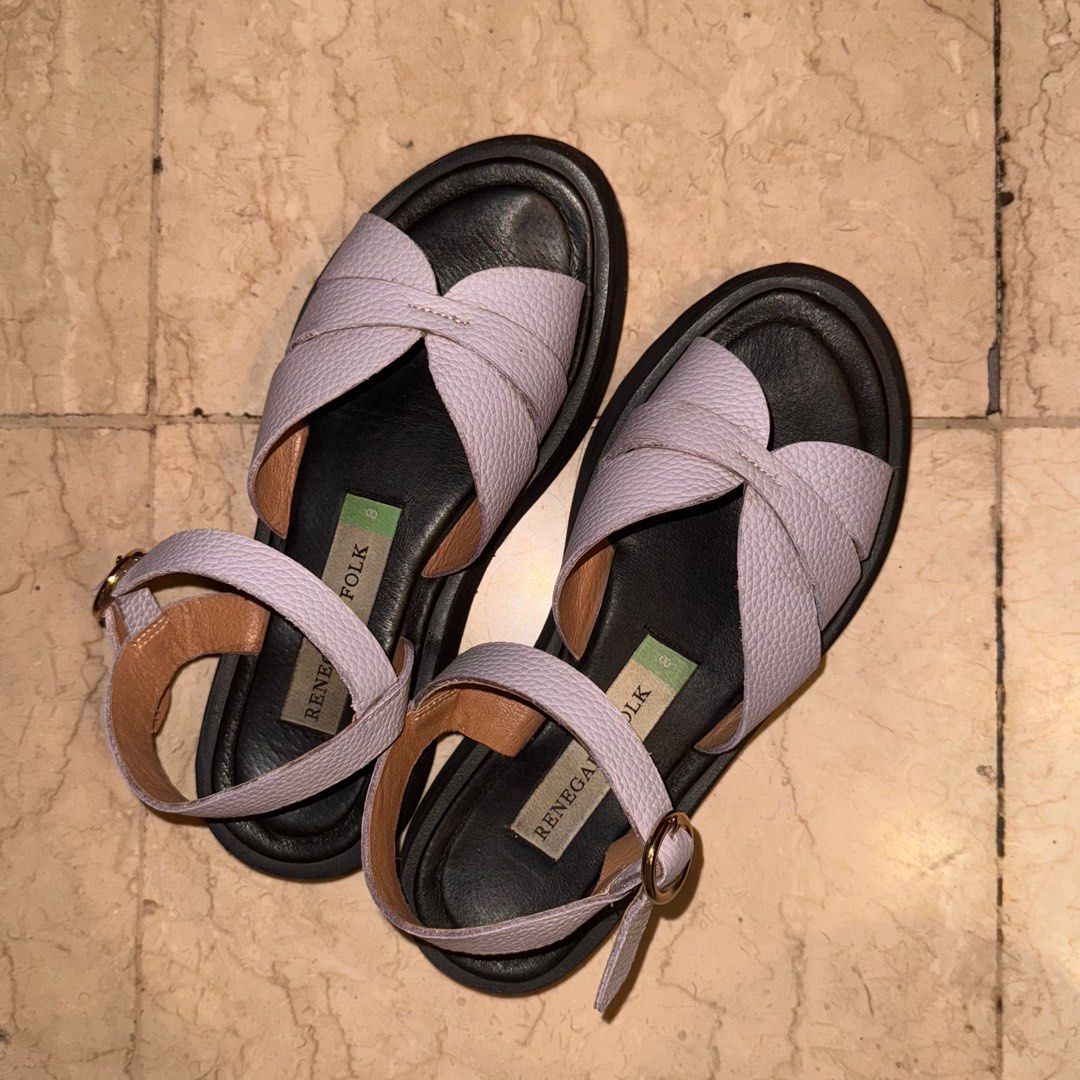 Renegade Folk Together Slides (Lilac) (Category: Flats & Sandals) located in Paranaque City. Submitted by jidelc (Listing ID 1368731607, Image 2). Description: Renegade Folk Together Slides (Lilac, 8) - color is unlisted on website already - with signs of usage but in good condition - price is slightly nego for sure buyers :).
