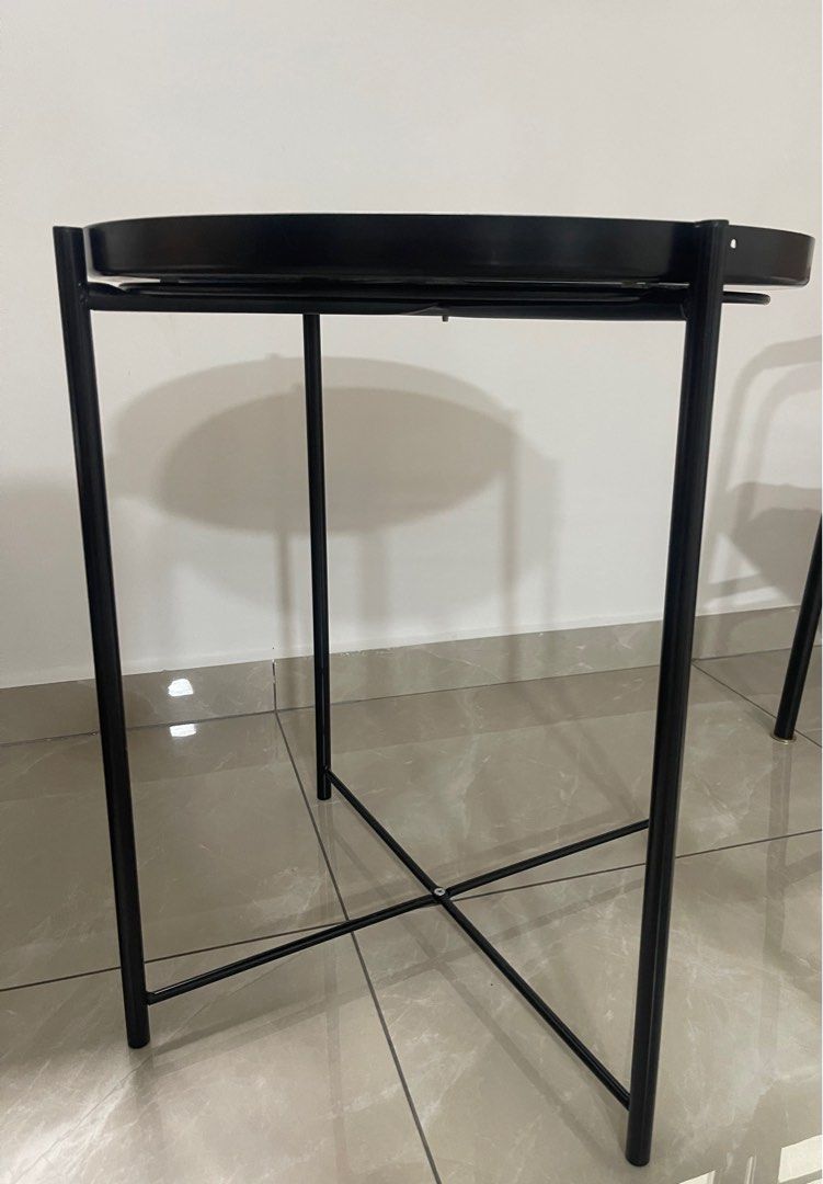Side table (Category: Tables & Sets) located in Singapore. Submitted by pliuto (Listing ID 1368699904, Image 1). Description: IKEA tray table. Lightly used. Tray is not screwed. Check photo for dimensions. Self collection only. .