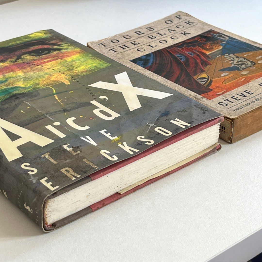 Steve Erickson sci-fi novels (both for 500) (Category: Storybooks) located in Angeles City. Submitted by ingosstuff (Listing ID 1368641742, Image 2). Description: Arc d’X by Steve Erickson Tours of the Black Clock by Steve Erickson Take both for 500 pesos. Rfs: Decluttering. Moving out. Meet-up or delivery. Payment via GCash or any banking app..