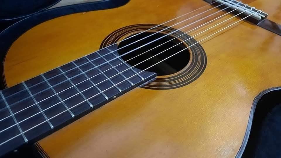 Tunesavuro Kurosawa Classical Guitar (Category: Musical Instruments) located in Manila. Submitted by danielatan (Listing ID 1368589752, Image 2). Description: Tunesavuro Kurosawa Classical Guitar from 1960 Solid spruce top Solid indian rosewood back and sides Very light built and low action With hard case fb page Antonio Classical Guitars.