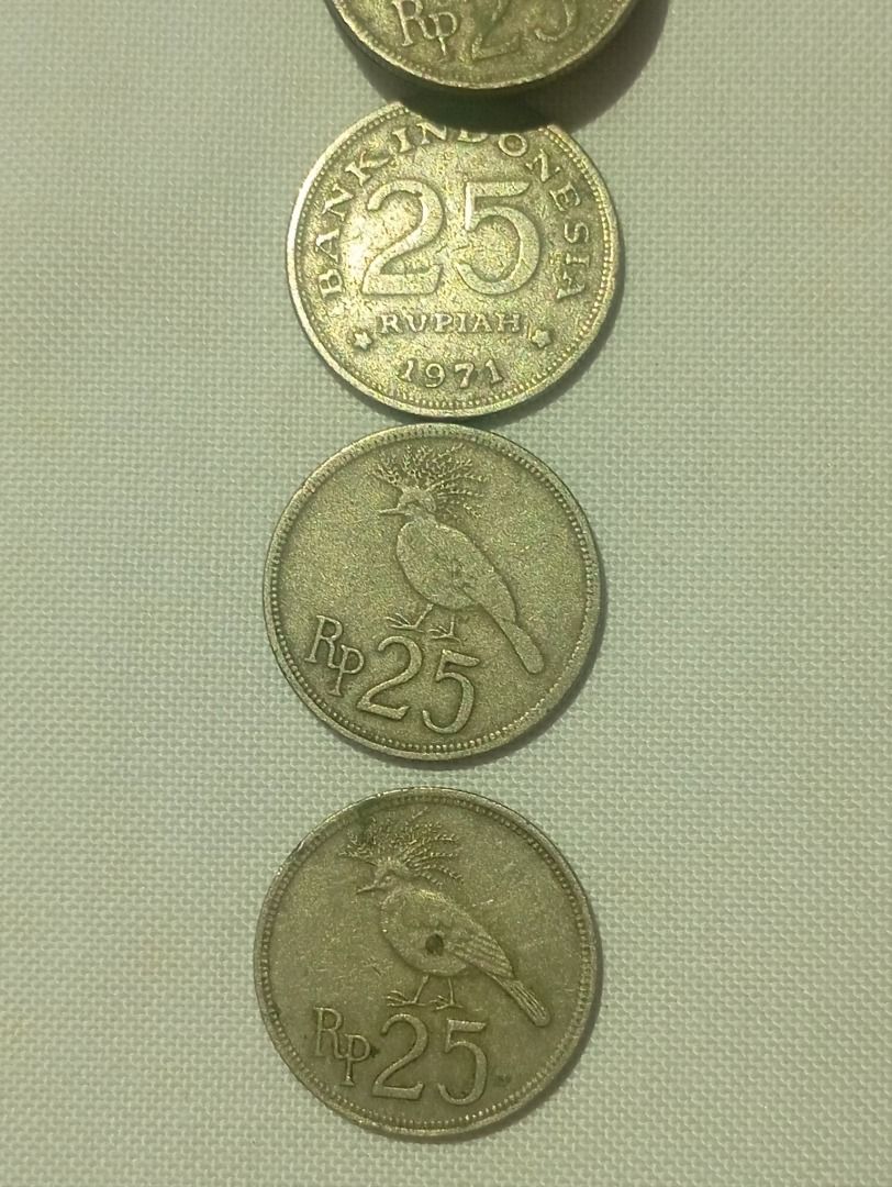 Uang Koin Kuno 25 Perak Rupiah Tahun 1971 Burung Cenderawasih, Antik ...