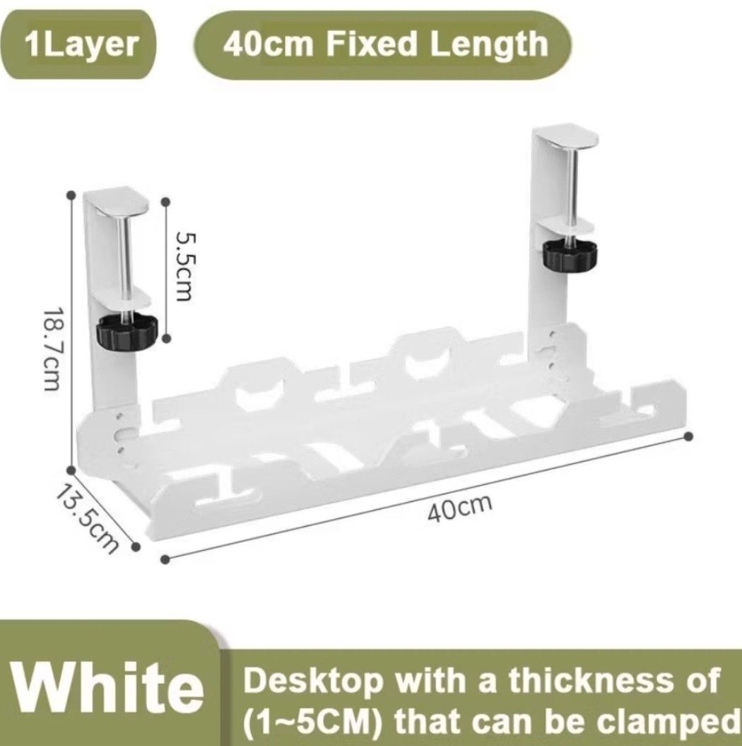 Under Desk Cable Management Wire Organizer (40cm), Furniture & Home ...