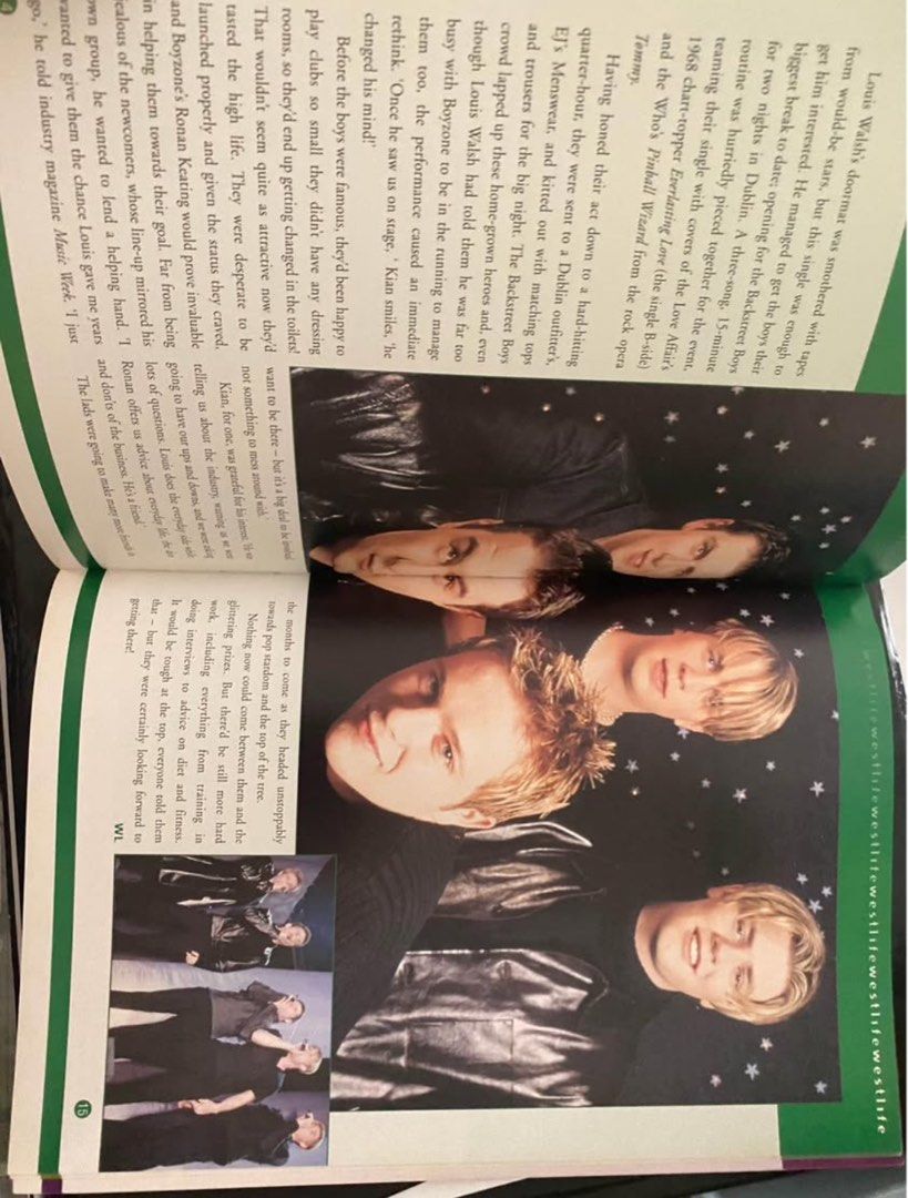 Westlife The Unofficial Book (Category: Storybooks) located in Quezon City. Submitted by shopcjv (Listing ID 1368623645, Image 3). Description: Gaganda ng pics nito sa loob🤩 Perfect sa mga nag cocollect I have other westlife stuff please check my other listings. Thank you Shipping: Jnt/Lalamove/Grab/Ggxpress Loc: Tandang Sora Quezon City.