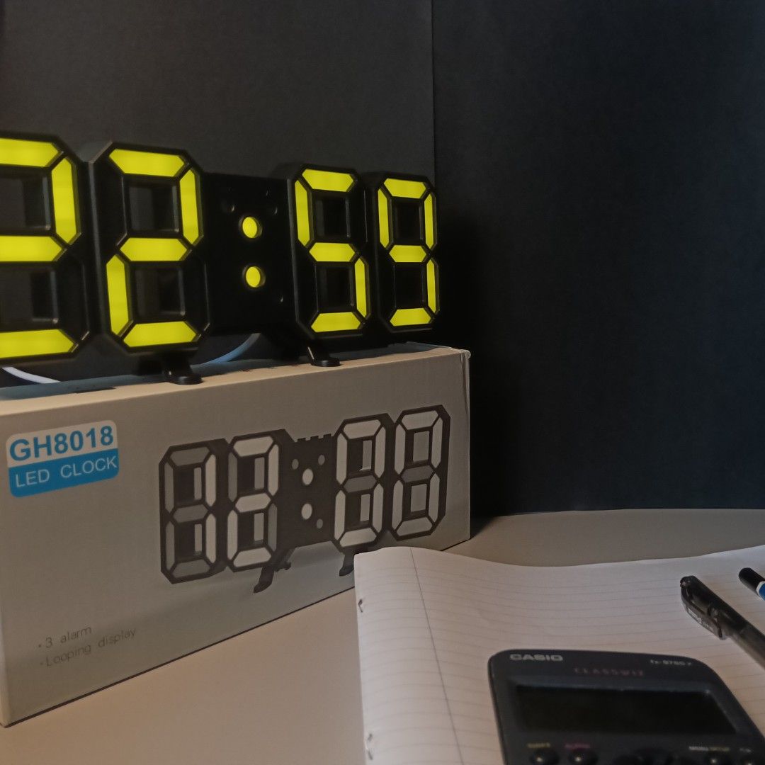 ⏰ LED Digital Clock 3D Mountable & Alarm function65074663320577112