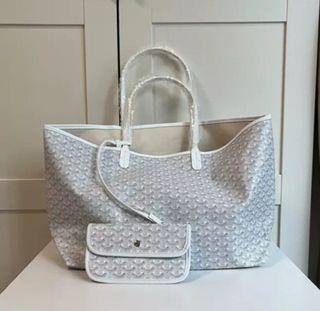 🔥 Goyard White St. Louis  Large Tote  Bag ------ Make sure to leave a ♥️ on the posts you’re interested in before reaching out, so I know who to follow up with, as I’m under a reply limit.