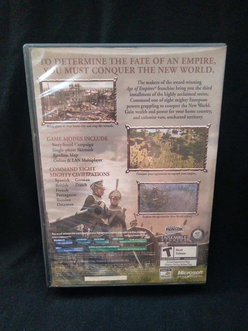 Age of Empires III Original (Category: PlayStation) located in Mandaue City. Submitted by oddball84 (Listing ID 1368771564, Image 2). Description: Original AOE3 PC game with booklet..