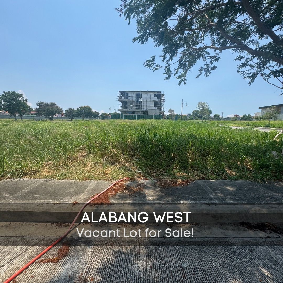 ALABANG WEST FOR SALE! (Category: Lot) located in Manila. Submitted by lindy.severino (Listing ID 1368923609, Image 1). Description: ALABANG WEST VILLAGE Las Piñas, Metro Manila 📍Vacant Lot for Sale! Lot Area: 297 sqm Price per sqm: Php 95,000 Selling Price: Php 28,215,000 ▫️Vacant Lot ▫️Facing Southwest Get in Touch with Us! CORE REALTORS ☎️ (0917) 883 1452 ☎️ (0917) 820 1452.