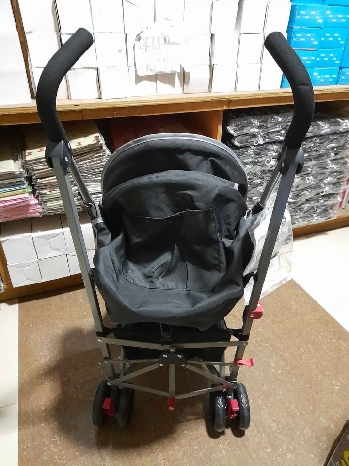 ANKO Baby Infant Layback Umbrella Stroller (Category: Strollers) located in Pasay City. Submitted by meostore (Listing ID 1368807916, Image 2). Description: -Suitable for babies ages 0+ years -Materials: Made of polyester + PP foam -Features adjustable safety harness; Tether strap for security; Expandable canopy; Padded shoulder straps; Foot brakes; Basket; Compact fold for easy storage NOTE: Please expect minimal dust marks or dents on some port