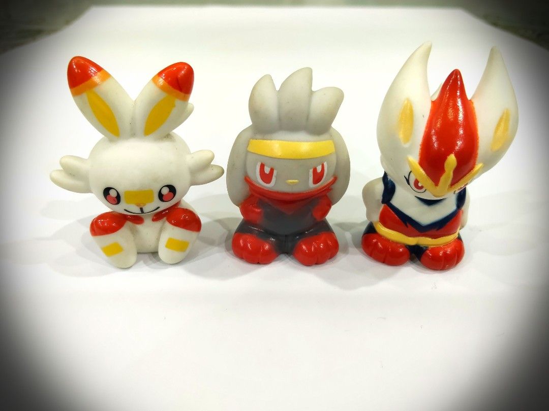 Bandai Pokemon Kids [SET] Scorbunny, Raboot, Cinderace Finger Doll ...