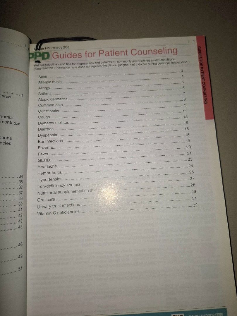 Better Pharmacy Guide for Patient Counseling (Category: Textbooks) located in Pasig City. Submitted by knivel (Listing ID 1368882191, Image 2). Description: .