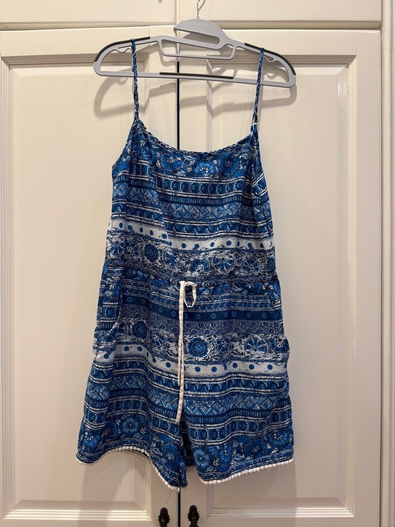 Blue Romper (Category: Rompers) located in Petaling Jaya. Submitted by khrifty (Listing ID 1368898468, Image 1). Description: ♡ listed M, but fits up to L as it has a drawstring ♡ shipping excluded ♡ dm for item’s measurements and more photos ♡ buy 4 or more items for free shipping :) .