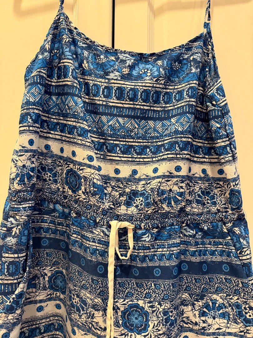 Blue Romper (Category: Rompers) located in Petaling Jaya. Submitted by khrifty (Listing ID 1368898468, Image 2). Description: ♡ listed M, but fits up to L as it has a drawstring ♡ shipping excluded ♡ dm for item’s measurements and more photos ♡ buy 4 or more items for free shipping :) .