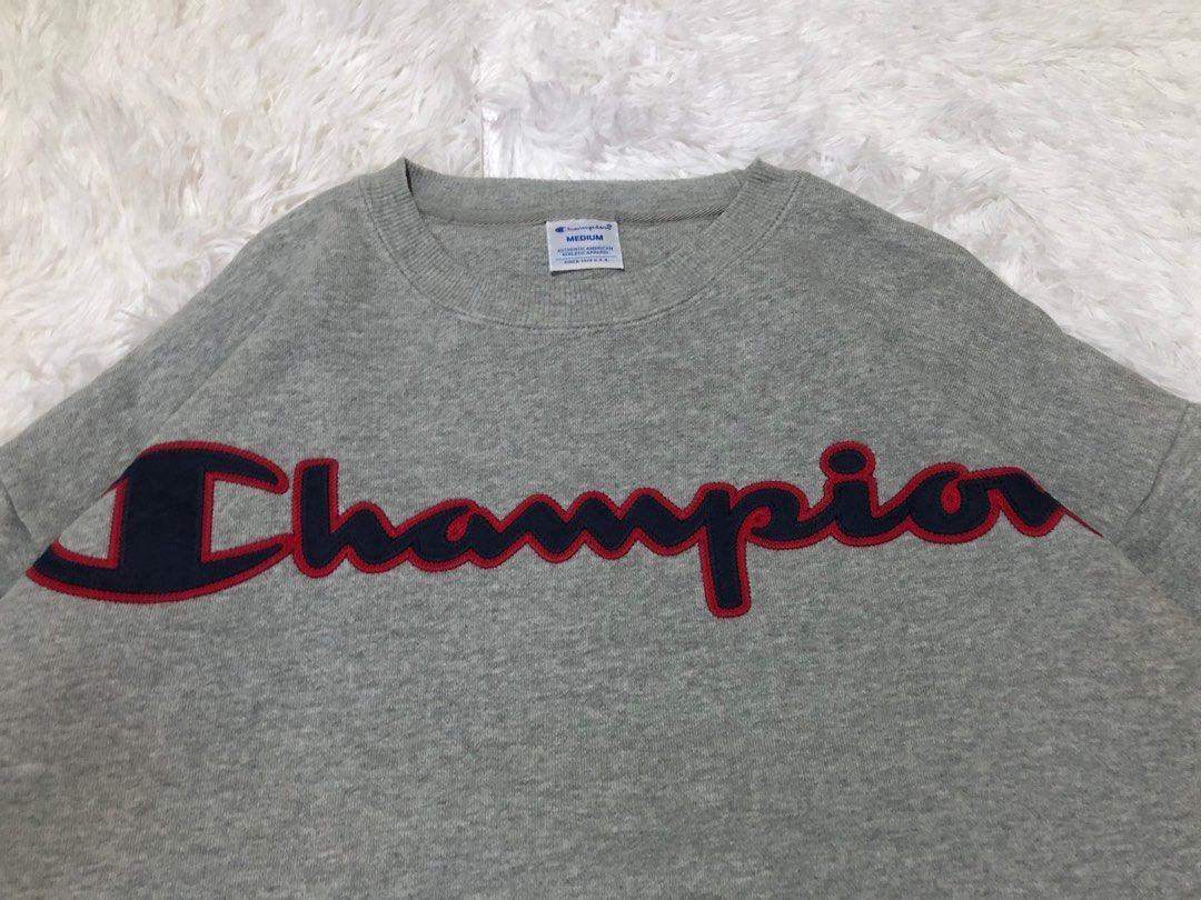 CHAMPION CREWNECK (HEAVY COTTON) (Category: Coats, Jackets and Outerwear) located in Manila. Submitted by camcameron (Listing ID 1368930501, Image 2). Description: ▪️M /W21 L26 ▪️Excellent condition ▪️Color rate 9.7/10 ▪️ISSUE WASHABLE STAINS.