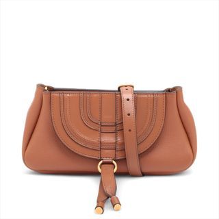 Chloe Marcie Brown Shoulder Bag Leather