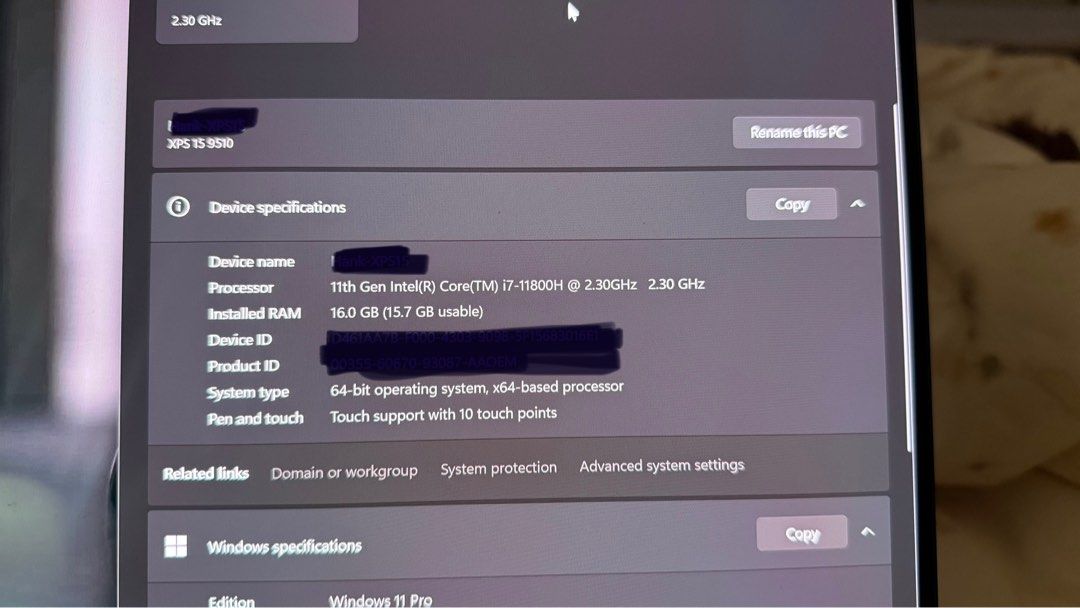 Computer Dell （分類：手提電腦）位於 Hong Kong。 由 hkdlt 提交（商品編號 1368776150，圖片 3）。簡介： DELL XPS 15 inch Basically new perfect condition Dell computer. OLED screen Receipt provided。
