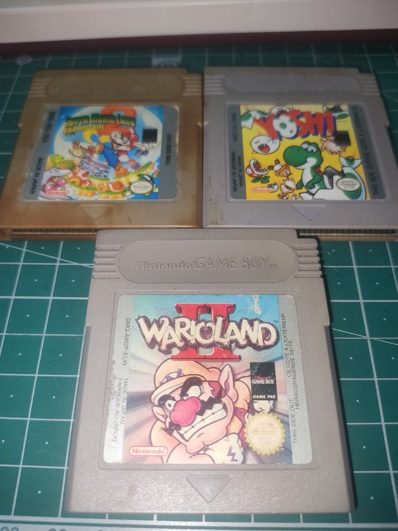 GameBoy Game Cartridges Original (Category: Nintendo) located in Quezon City. Submitted by kushala140 (Listing ID 1368948604, Image 1). Description: Original GameBoy Game cartridges Good working condition tested Working check out pictures for more details 2000php Cash/Gcash No warranty Test2sawa only dito sa amin Meet up Ever Gotesco Commonwealth Jollibee Feria Road Commonwealth.
