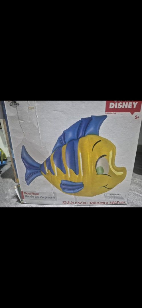 Inflatable float disney (Category: Kids Toys) located in Singapore. Submitted by collectible (Listing ID 1368793472, Image 1). Description: brand new box is damaged can provide.