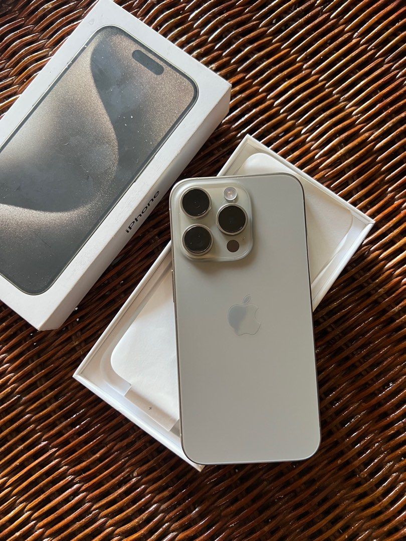 Iphone 15 pro 128gb (Category: iPhone 15 Series) located in Quezon City. Submitted by tyler8. (Listing ID 1368772007, Image 1). Description: 15 pro 128gb Ntc approved Call or text me: 09081691428 (Limited lang pwede ireply sa carousell) -37,700 ( Last price posted) Open for swap (ios) swapping price: 40,000 Open ako mag add sa higher model add cash nalang sa lower model. Preloved In pristine condition No any hidden issue Complete with case, cord 