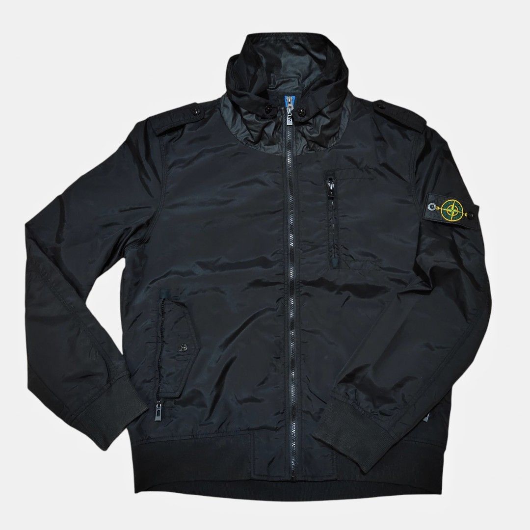Jaket Stone Island Double Zip Black