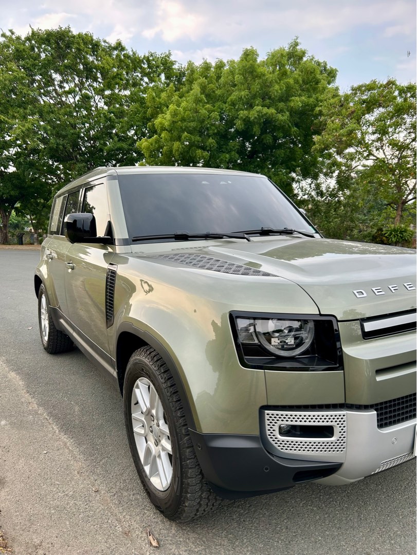 Land Rover Defender 110 D240 Auto (Category: Used Cars) located in Quezon City. Submitted by landorr (Listing ID 1321851045, Image 2). Description: 2023 Land Rover Defender 110 D240 Diesel Urban Pack 1st Owner Coding: 9 Friday 6500km mileage Pangea Green 2.0L Turbocharged Inline 4 Fresh beige interior 10.3" Instrument panel Wireless charger Type C charging ports 360 Camera with sensors LED headlights with DRL 3M Tint Complete legal documents 5yea