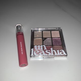 (MAKEUP BUNDLE) romand glasting water tint (mauve moon) & unleashia eye palette (lavender fog)