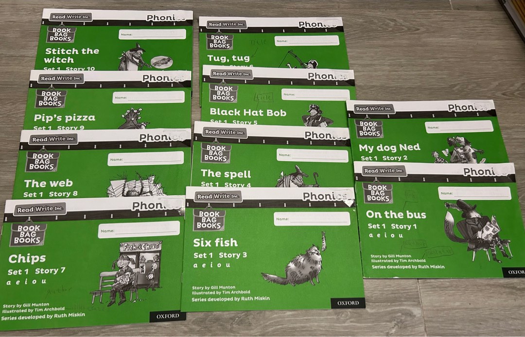 Oxford Readwrite phonics set 1 green 1-10, 興趣及遊戲, 書本 & 文具, 教科書 - Carousell