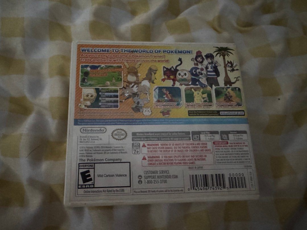 Pokemon Sun 3DS (Category: Nintendo) located in Makati City. Submitted by joannahmae (Listing ID 1368951805, Image 2). Description: The game that introduces us to region styled Pokemon you will love the tropical vibe the game gives out.