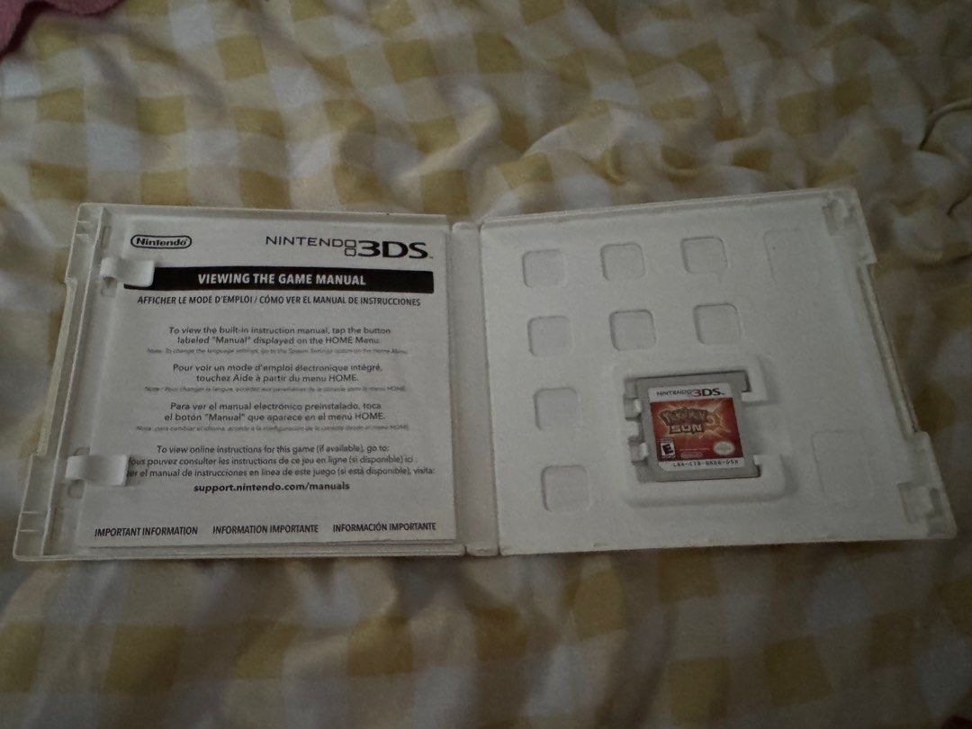 Pokemon Sun 3DS (Category: Nintendo) located in Makati City. Submitted by joannahmae (Listing ID 1368951805, Image 3). Description: The game that introduces us to region styled Pokemon you will love the tropical vibe the game gives out.